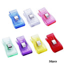 50pcs Mixed Color Sewing DIY Plastic Ax Clip Holder Patchwork Quilting Tool A