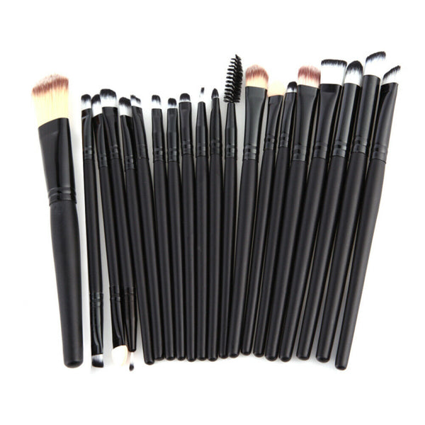 Pro 20 Makeup Brushes Foundation Shadow Eyeliner Brush Kit  A#S