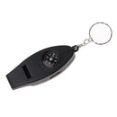 4IN1 Compass Thermometer Whistle Magnifier Versatile with Keychain Travel A