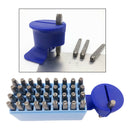 38Pcs/set Manual Leather Craft Set Carving Embossing Beveler Stamping Tools DIY