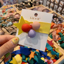 Star Pompom Hair Rope Women Ponytail Holder Elastic Rubber Bands (Yellow) A