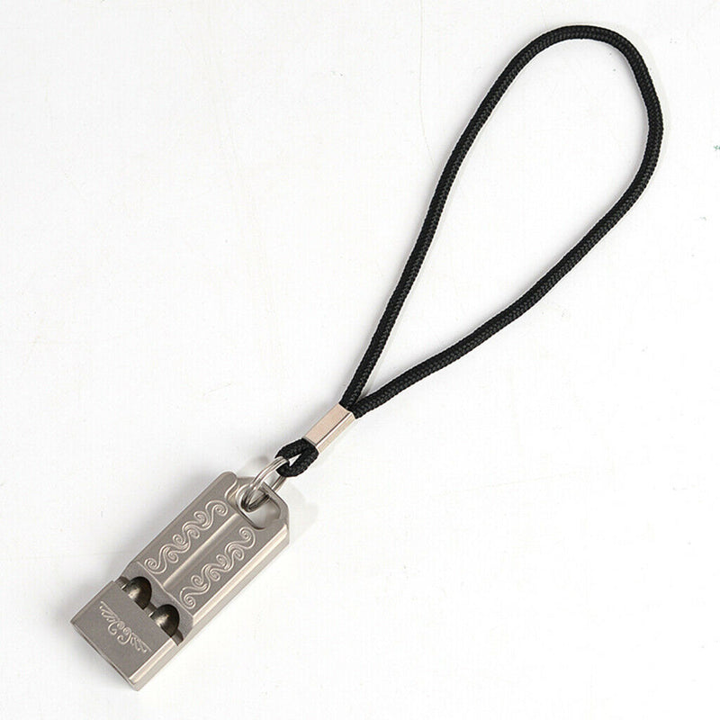 Titanium Whistle Sport Emergency Whistles with Lanyard, Double Tube High