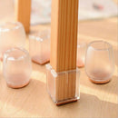 10 Pieces Clear Chair Leg Floor Protectors Furniture Pads Square Leg 42-48mm