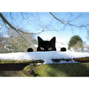 Novelty Black Cat Fence Peeker Yard Art Hangers Garden Window Statue Hanging