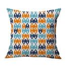 1X(Decorative Throw Pillow Covers Modern Simple Geometric Style Linen Burla
