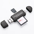 YC-310 2in1 Multi-Function USB Card Reader Micro USB OTG to USB2.0 Adapter