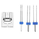 Presser Foot 3 Sizes Double Twin Needles Pin for Sewing Machine Parts