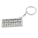 4 Pcs Creative Stainless Steel Chinese Abacus Keyring Keychain Mathematics  F7S4