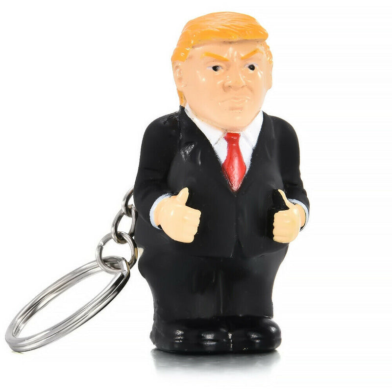 Donald Trump poop keyring president squeeze funny key chain novelty fun Gift HOT