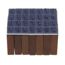28pcs/set Wooden Rubber Stamps Handwriting Alphabet Letters Words Kids Craft