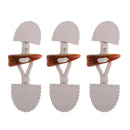 3x Retro Style Beige Leather Horn Toggle Buttons Duffle Coat Craft Decor DIY