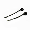 50x Black Hair Clips Cabochons Settings Hair Pin DIY Jewelry Making Findings