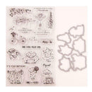 Pig Bicycle Seal Stamp Cutting Dies Stencil Set DIY Scrapbooking Embossing