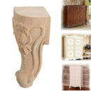 4 Pcs 15*6cm Wood Carved rose foot Frame Decor Furniture Table Craft Unpain