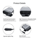 Grey Dc12v Automobile Winter Heating Warm Air Locomotive Carrying Heater He