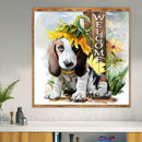 5D DIY Full Drill Diamond Painting Cute Dog Cross Stitch Embroidery Mosaic