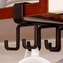 12 Hook Multipurpose Under Cabinet Hanger Metal Rail Kitchen Organiser Hooks