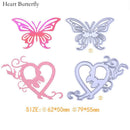 2pcs Heart Butterfly Stencils Scrapbook Embossing DIY Cutting Die Card Gift SN9F