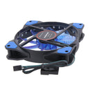 12V 3-4Pin 15LED Lighting PC Case Fan Cooler Computer Cooling Fan (Blue)