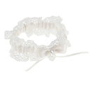 Wedding Celebration Bride Keepsake Beige Lace Crystal Bowknot Bridal Garter