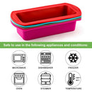 Silicone Bread Mold Loaf Pan Rectangle Baking DIY Homemade Utensil Rose Red