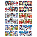 12 Sheets beauty Christmas water transfer nail art stickers decals nails de Q2P3