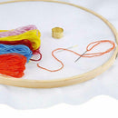 Prettyia 10pcs 15cm Round Mini Wooden Embroidered Hoop Frames for DIY Craft New
