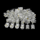 50x RJ11 Plugs 6P4C Phone Modular Telephone Cord Adapter Crimp Connector gr