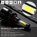 2* 4-Sides 9006/HB4 COB Hi-Lo Beam LED Headlight Kit Bulb High Low dfs KTT