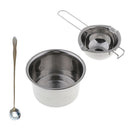 Stainless Steel Wax Melting Pot Double Boiler &Long Handle Spoon DIY Soap Candle