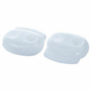 Plastic 4mm Dia Spring Loaded Clamps Cord Lock Toggles 50pcs White J9P3