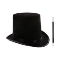 Unisex Magician Black Top Hat Magic Wand Fun Halloween Party Cospaly Costume