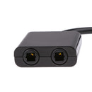 1 in 2 Out Digital Toslink Optical Fiber Audio Splitter Cable Adapter Black