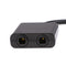 1 in 2 Out Digital Toslink Optical Fiber Audio Splitter Cable Adapter Black