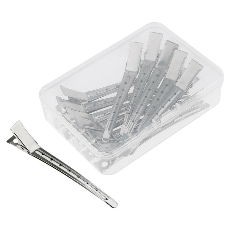 Hair Sectioning Clamp Clips For Hairdressing Salon Styling Cutting 12Pcs/Box