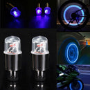2pcs Car Truck Bike Supplies Neon Blue Strobe LED Tire Valve Cap Lights