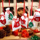 Christmas Calendar Hanging Non-woven Candy Bag Gift Bag Xmas Party Decoration
