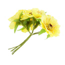 Artificial 60-Head Sunflower Silk Flower Bouquet Wedding Decor Dark Yellow