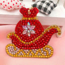 4pcs DIY Full Drill Special Shaped Diamond Painting Christmas Key Ring
