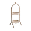 2 Cup Cupcake Stand Metal Holder Dessert Carrier Wedding Party Champagne