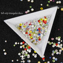 Triangle Plate Manicure Tool DIY Nail Art Decoration Plate Dotting Rhinesto K3X4