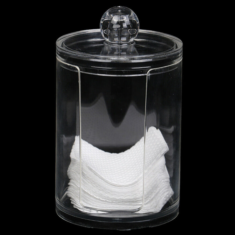1X Clear Acrylic Storage Holder Box Cotton Swab Makeup Organizer Glossy Case