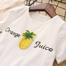 Cute Baby Girls Clothes Sets Summer Short Sleeve Pineapple Print T Shirts A O5Q5