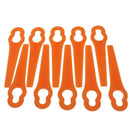 50pcs Plastic Hay Mower Blades For Easy Trim Grass Trimmer Garden Tim Nw