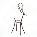 Creative Hydroponic Plant Transparent Glass Vase With Iron Deer Design Stan