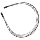 Lady Hairdressing Black Flexible Spiral Metal Hair Band Hoop