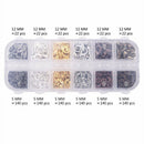 1 Box 6 Colors Mixed Lobster Clasp Hook 12mm / 5mm Open Jump Ring DIY Jew CVT