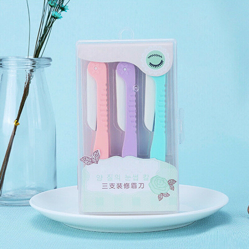 3x Eyebrow Razor Trimmer Facial Shape Grooming Hair Blade Beauty Cutting T XGG