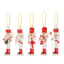 9x 4.9" Wooden Nutcracker Puppet Ornaments Set for Christmas Tree Lawn Gifts