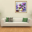 5D DIY Full Drill Diamond Painting Lavender Vase Cross Stitch Embroidery